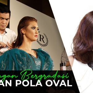 Guntingan Bergradasi Dengan Pola Oval